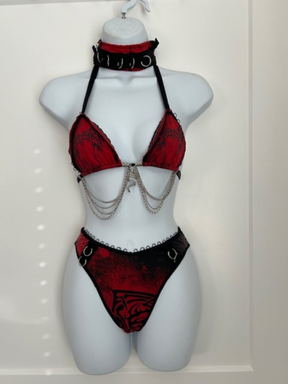 Coco Fields red and black rave outfit like new small/ Medium